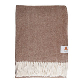 Brown Cotton Herringbone Throw